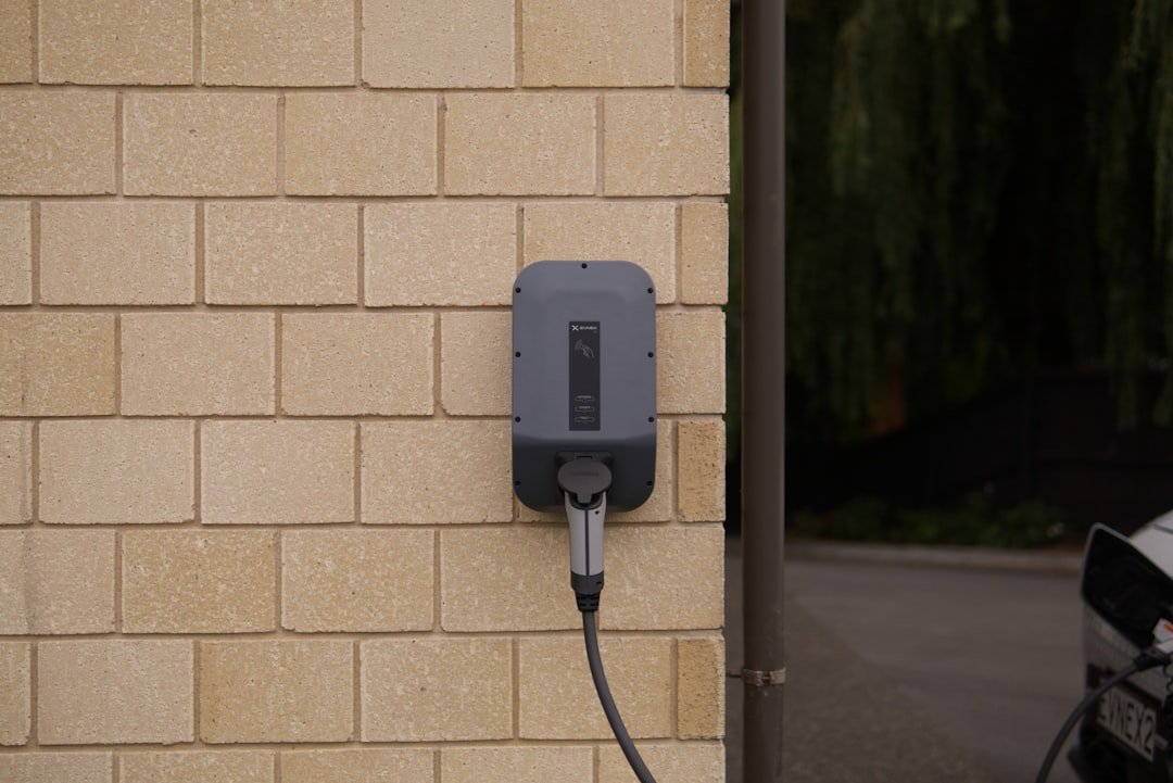 EV charger circuit and mount on a brick wall